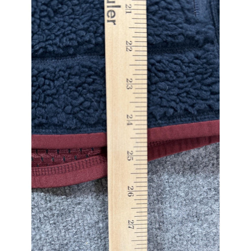 L.L. Bean Fleece Vest Womens Medium Blue Moutain Pile Sherpa Full Zip Outdoor - Picture 5 of 7